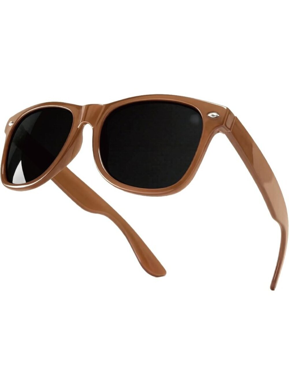 Women's Brown Trendy Rectangle Sun Glasses Classic Designer Shade UV Protection